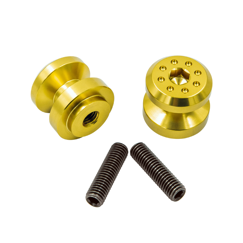 Elox Paar Ständeraufnahme / Prismabuchse M8 ISK Innensechskant Racingadapter - Gold