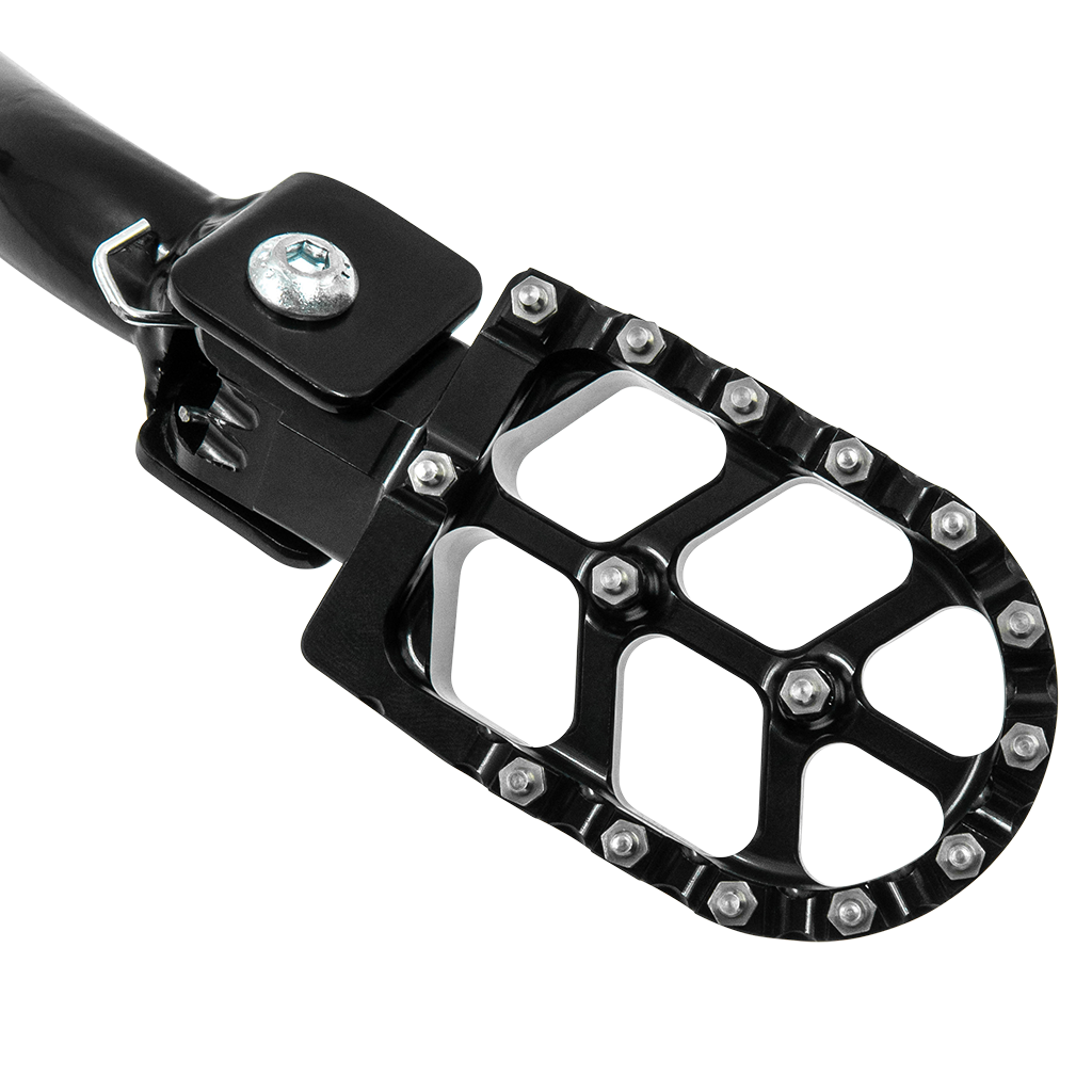 SH Fußrastenträger mit CNC Klappfußrasten, für Simson S50, S51, S70 - Schwarz