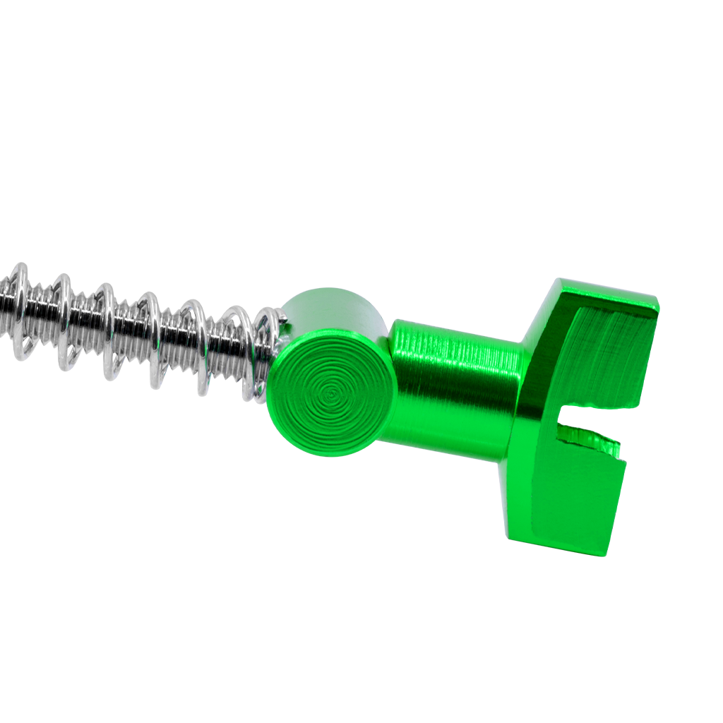 Eloxierte Verstellmutter & Bolzen für Simson-Bremsgestänge, Aluminium - Grün
