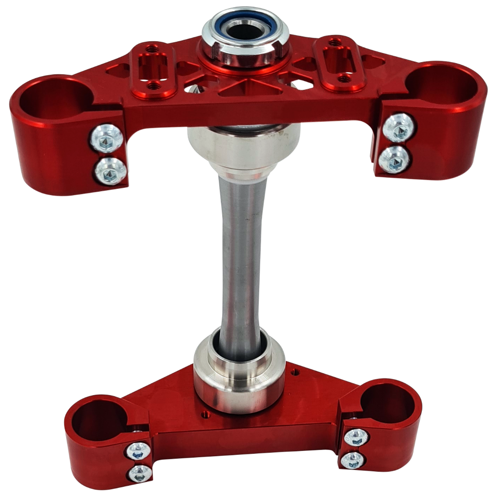SH CNC Gabelbrücke Gen2, für Simson S51 S70 - Rot, Standard Lenkanschlag SH CNC Gabelbrücke Gen2, für Simson S51 S70 - Rot, Standard Lenkanschlag