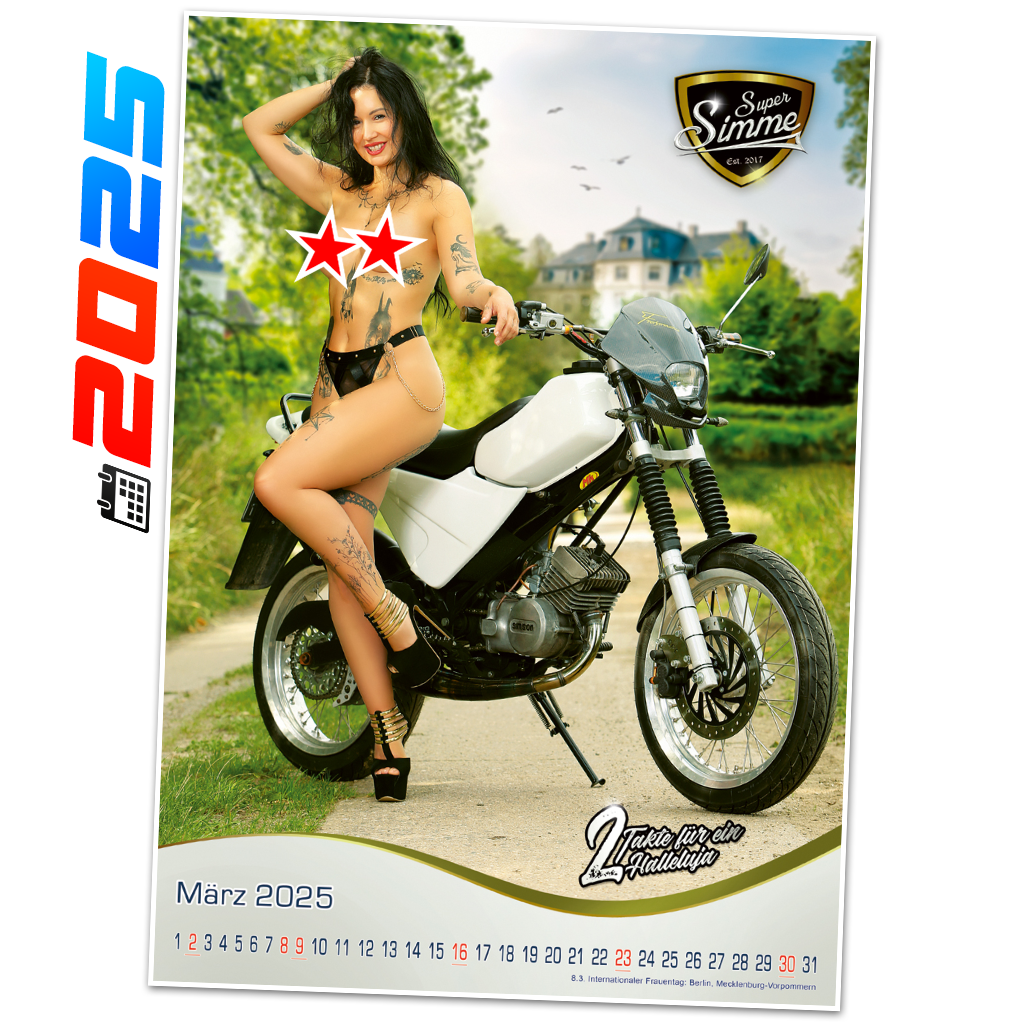 A3 Erotik Simson-Kalender 2025 "Super Simme" A3 Erotik Simson-Kalender 2025 "Super Simme"