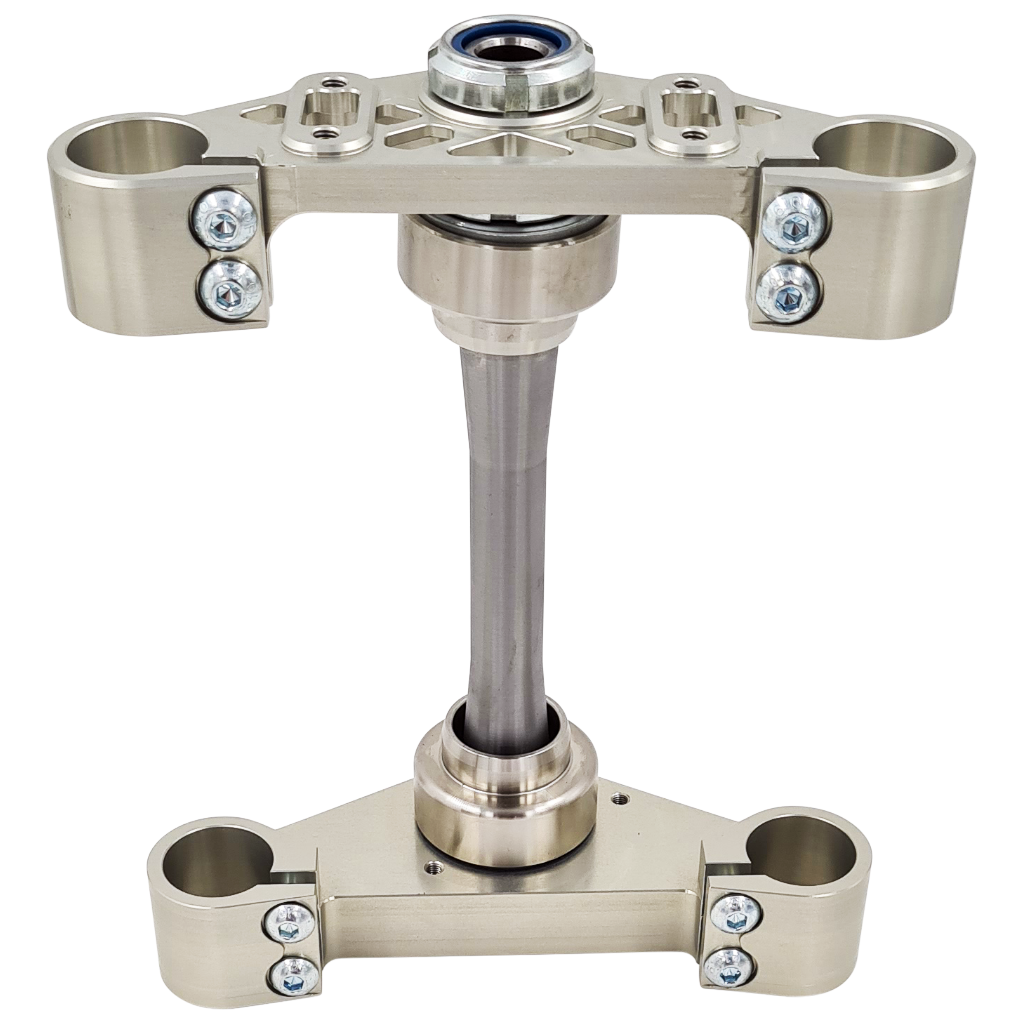 SH CNC Gabelbrücke Gen2, für Simson S51 S70 - Silber, Lenkanschlag mit Schlosskasten SH CNC Gabelbrücke Gen2, für Simson S51 S70 - Silber, Lenkanschlag mit Schlosskasten