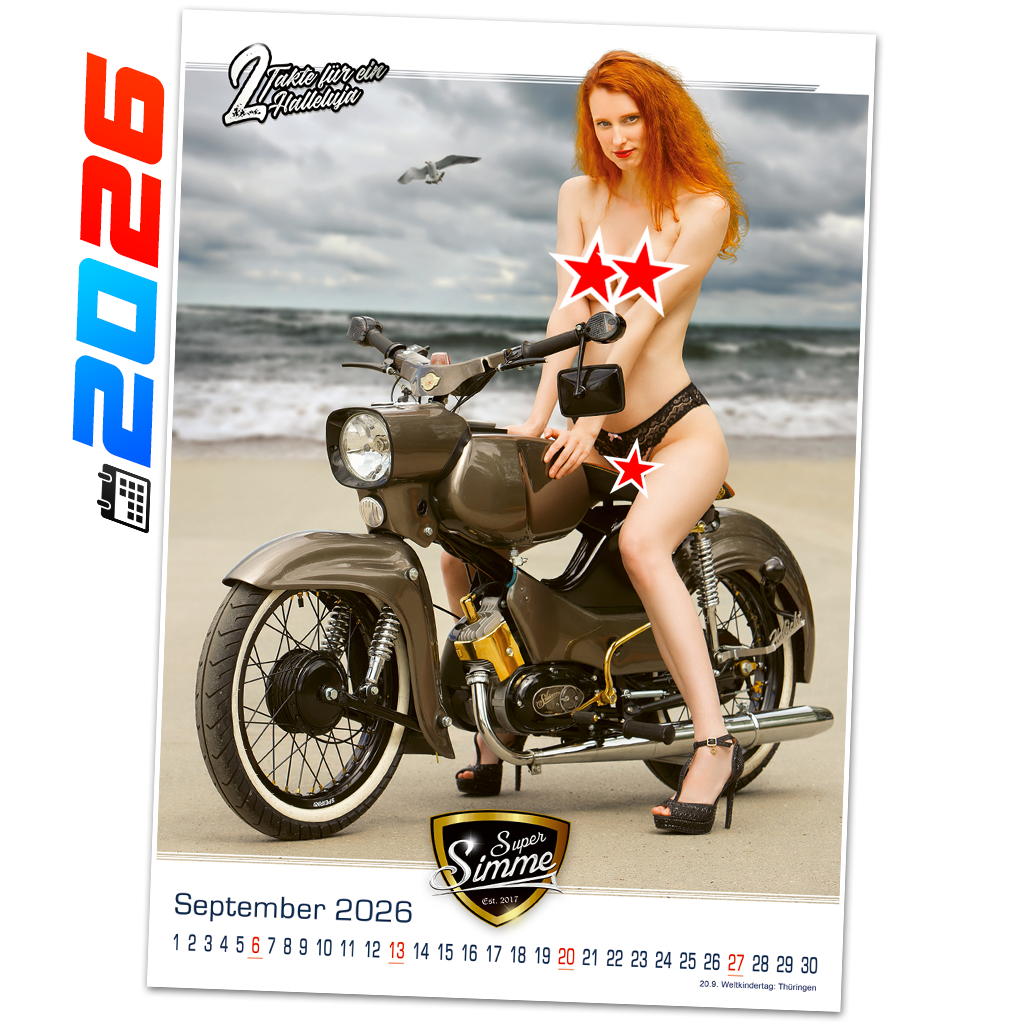 A3 Erotik Simson-Kalender 2026 "Super Simme"