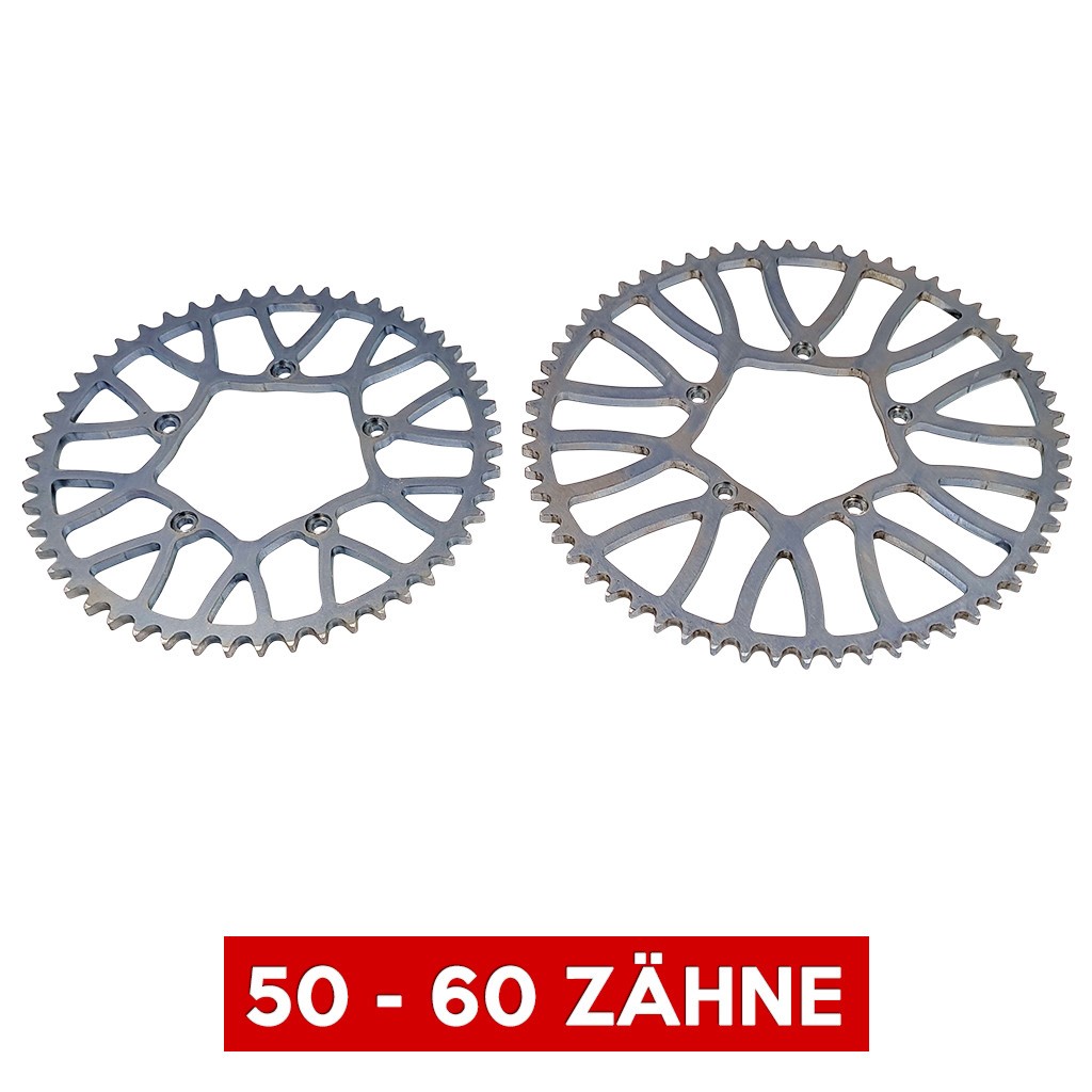 SH Hinteres Kettenrad/Kettenritzel für Simson MS50-Kettenradträger / CNC-Mitnehmer - 60 Zähne