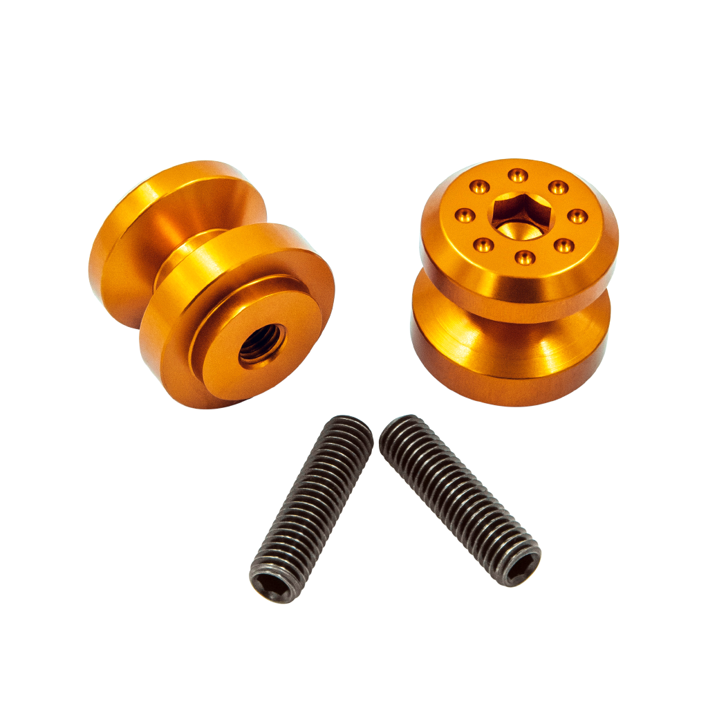 Elox Paar Ständeraufnahme / Prismabuchse M8 ISK Innensechskant Racingadapter - Orange