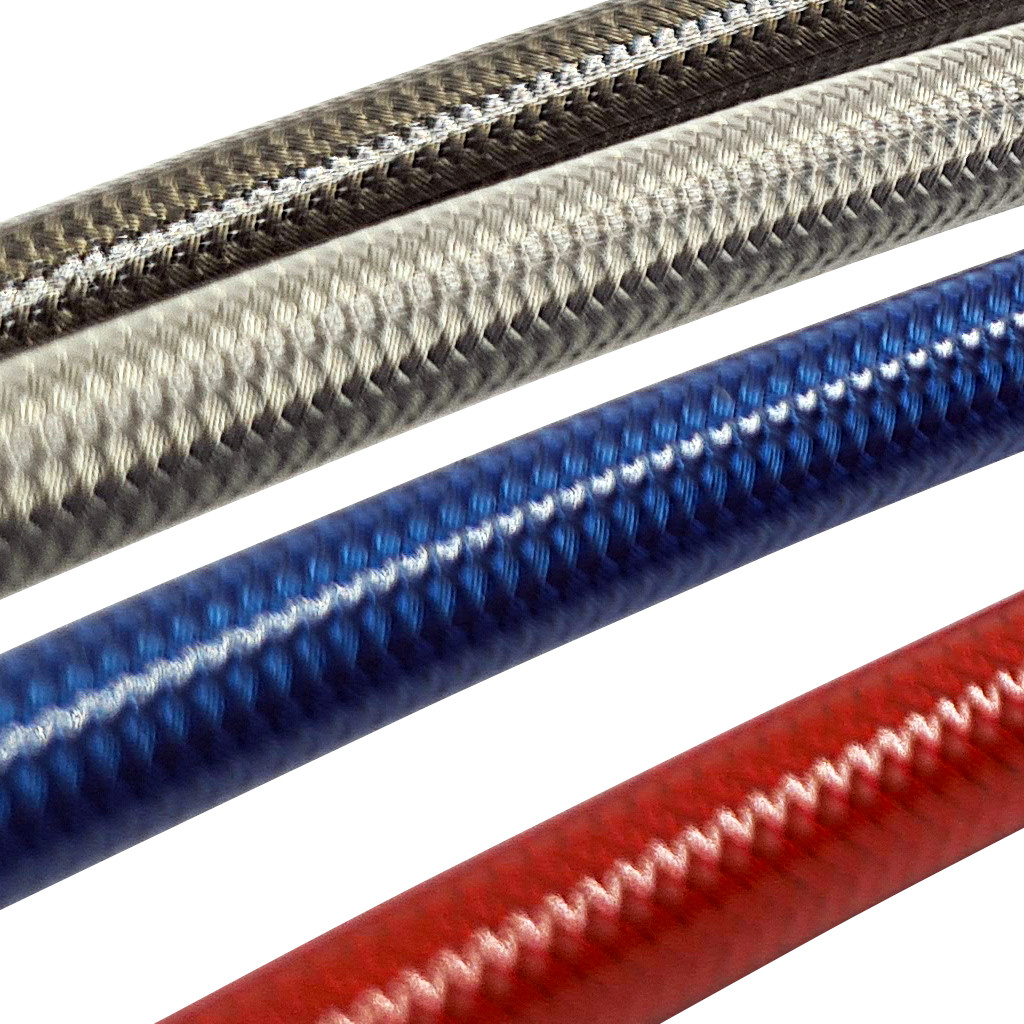 Stahlflex Bremsleitung TÜV geprüft DOT gekennzeichnet - Carbon/85cm