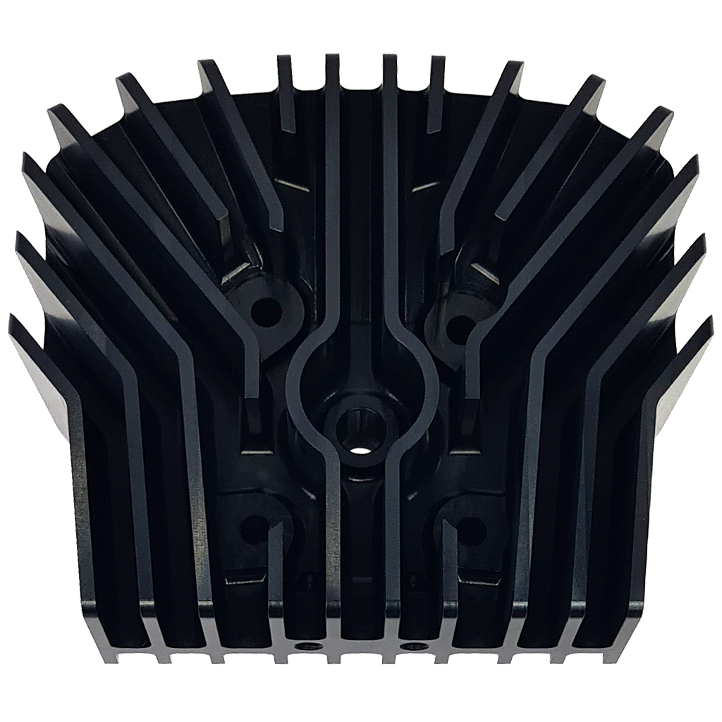 CNC Zylinderkopf für Honda MTX, Big Bore 130 - Standard MTX130 mit O-Ring, Schwarz eloxiert