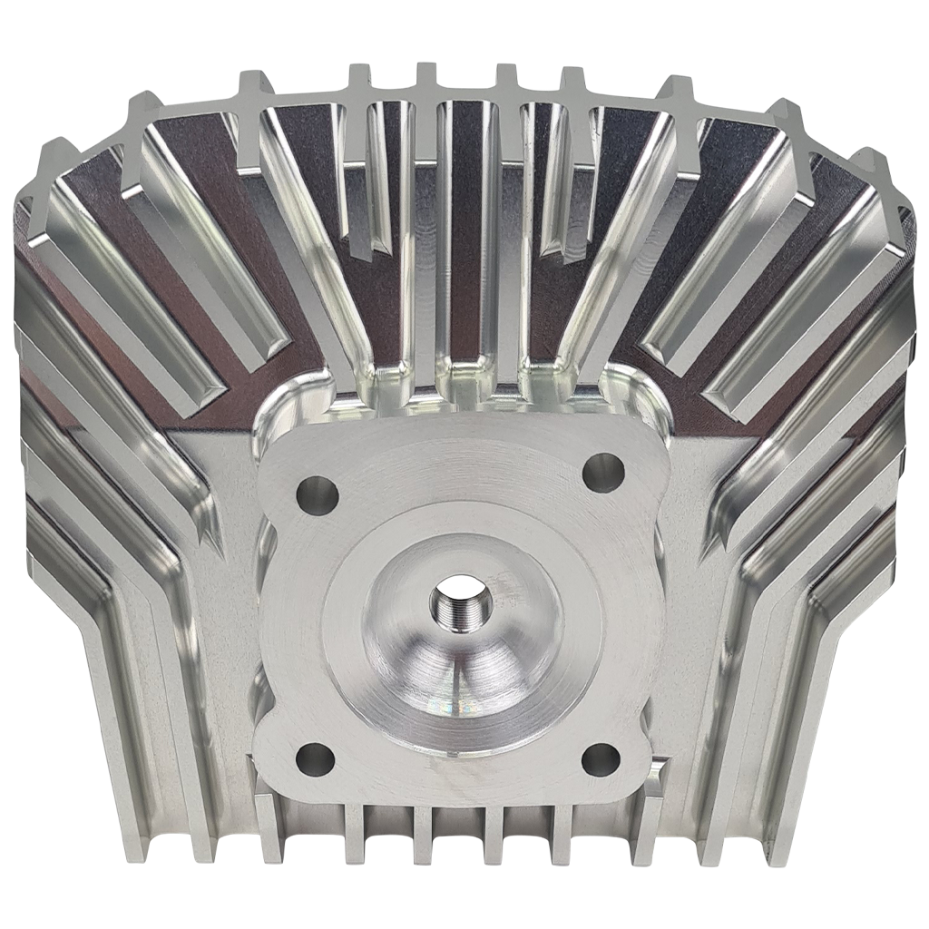 CNC Zylinderkopf für Honda MTX, Big Bore 130 - Wunschkontur, Farblos eloxiert