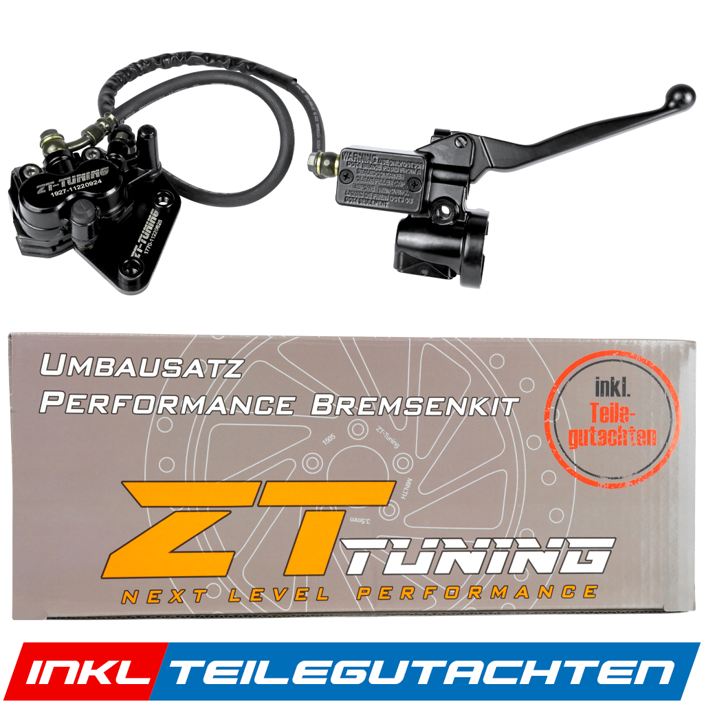 ZT Umbaukit für Scheibenbremse, Bremssattel, Bremspumpe mit Teilegutachten