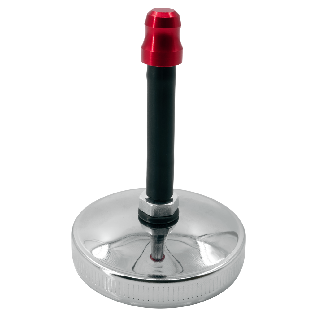 SH Tankdeckel mit Entlüftungs-Ventil, 40mm, chrom, für Simson - Rot