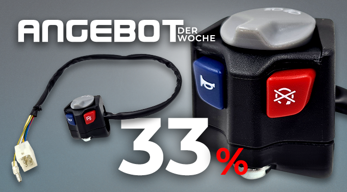 Wochenangebot KW36 2026 - Kompletter Kombischalter für Simson, Schalter für Licht, Hupe, Killswitch