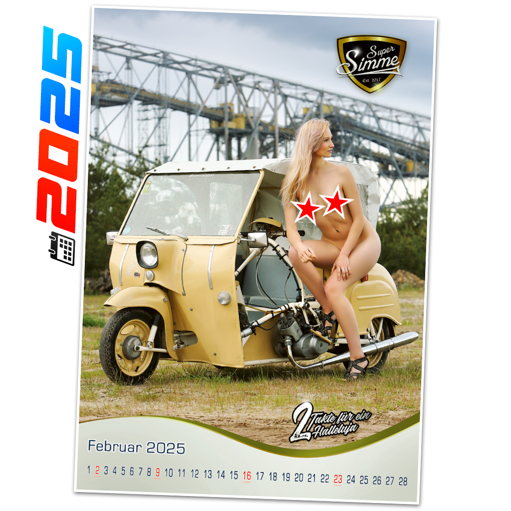 A3 Erotik Simson-Kalender 2025 "Super Simme" A3 Erotik Simson-Kalender 2025 "Super Simme"