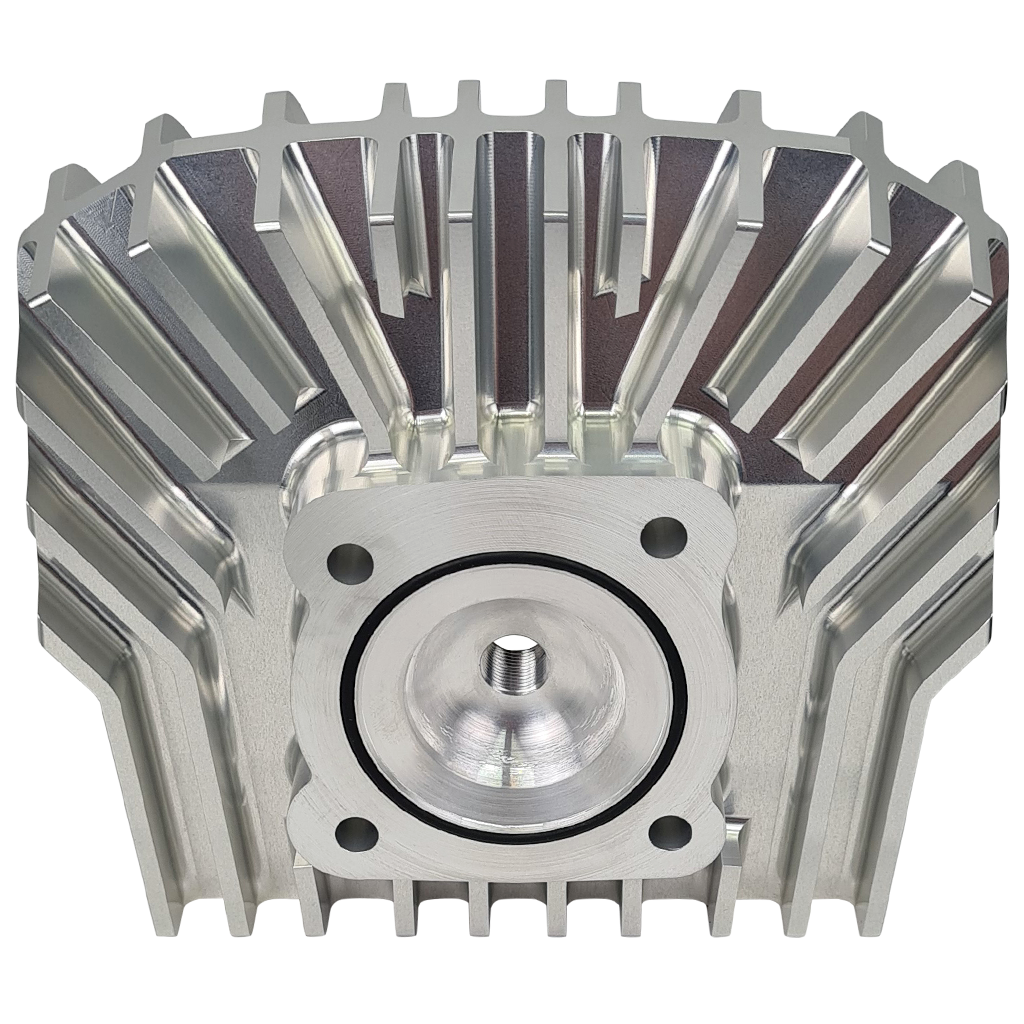 CNC Zylinderkopf für Honda MTX, Big Bore 130 - Standard MTX130 mit O-Ring, Farblos eloxiert