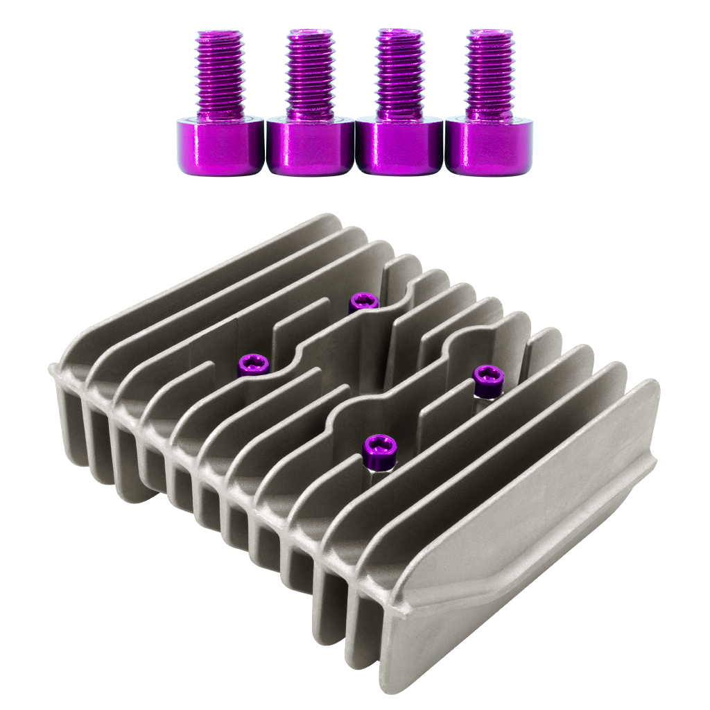 Eloxierte ("Elox") Abdeckschrauben für Simson Zylinderkopf-Zugankermuttern - Violett