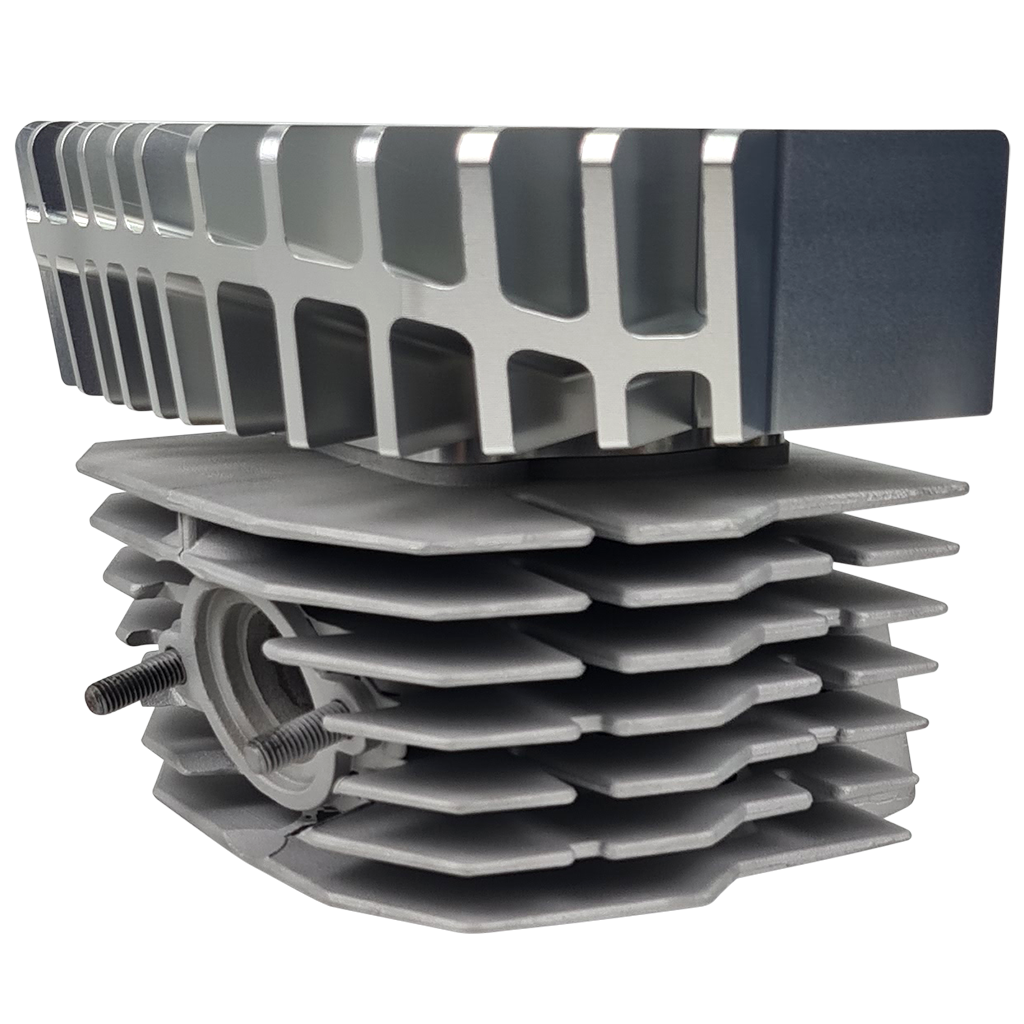 CNC Zylinderkopf für Honda MTX, Big Bore 130 - Standard MTX130, Farblos eloxiert