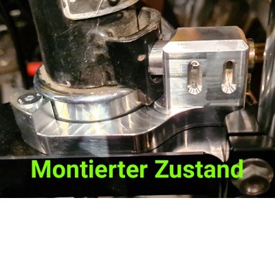 Lenkanschlag mit Schloss für CNC Gabelbrücke ROX / SH Lenkerschloss, für Simson - Schwarz