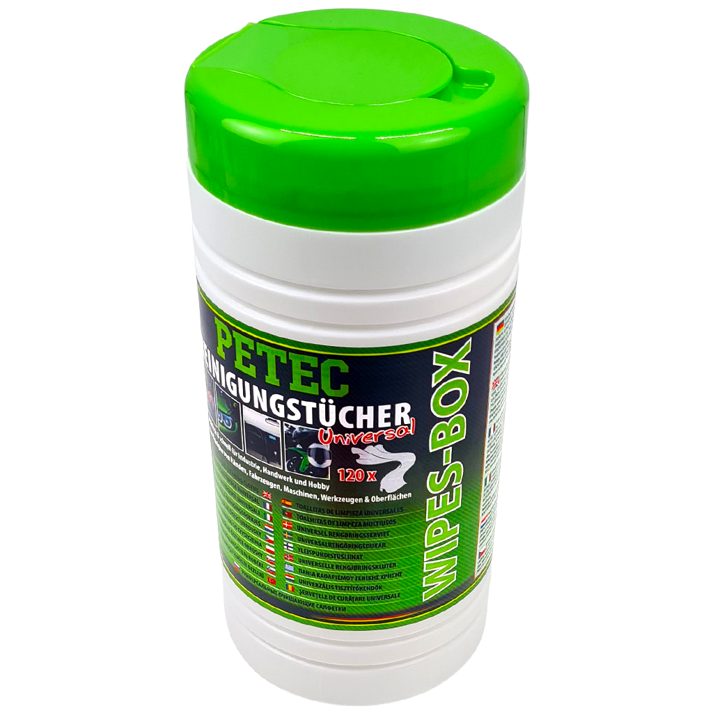 PETEC Reinigungstücher Wipes-Box, 120 Tücher