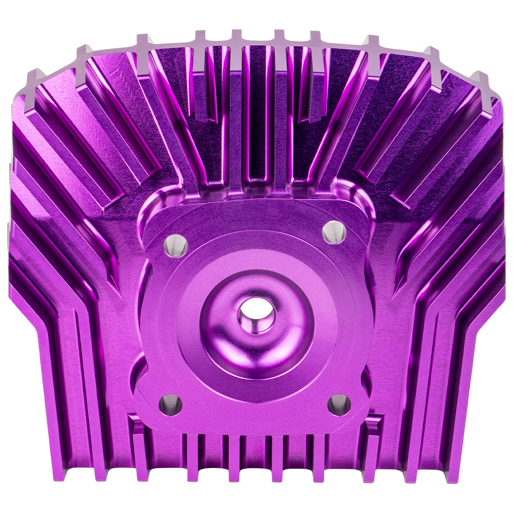 CNC Zylinderkopf für Honda MTX, Big Bore 130 - Standard MTX130, Violett eloxiert