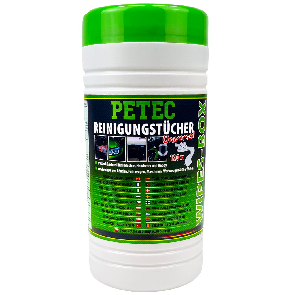 PETEC Reinigungstücher Wipes-Box, 120 Tücher