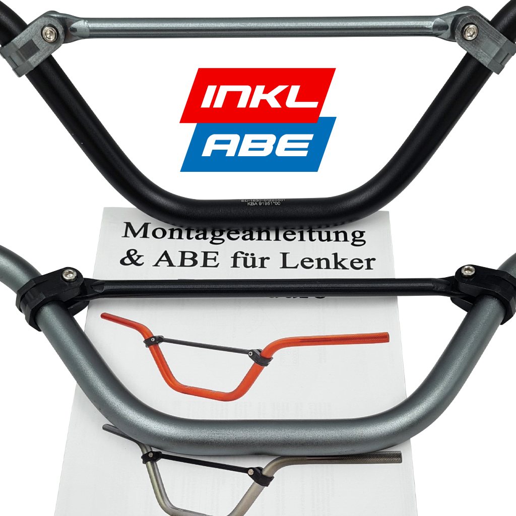 ZT Tuning Lenker Enduro inkl ABE ähnlich Pro Taper für Simson - Schwarz