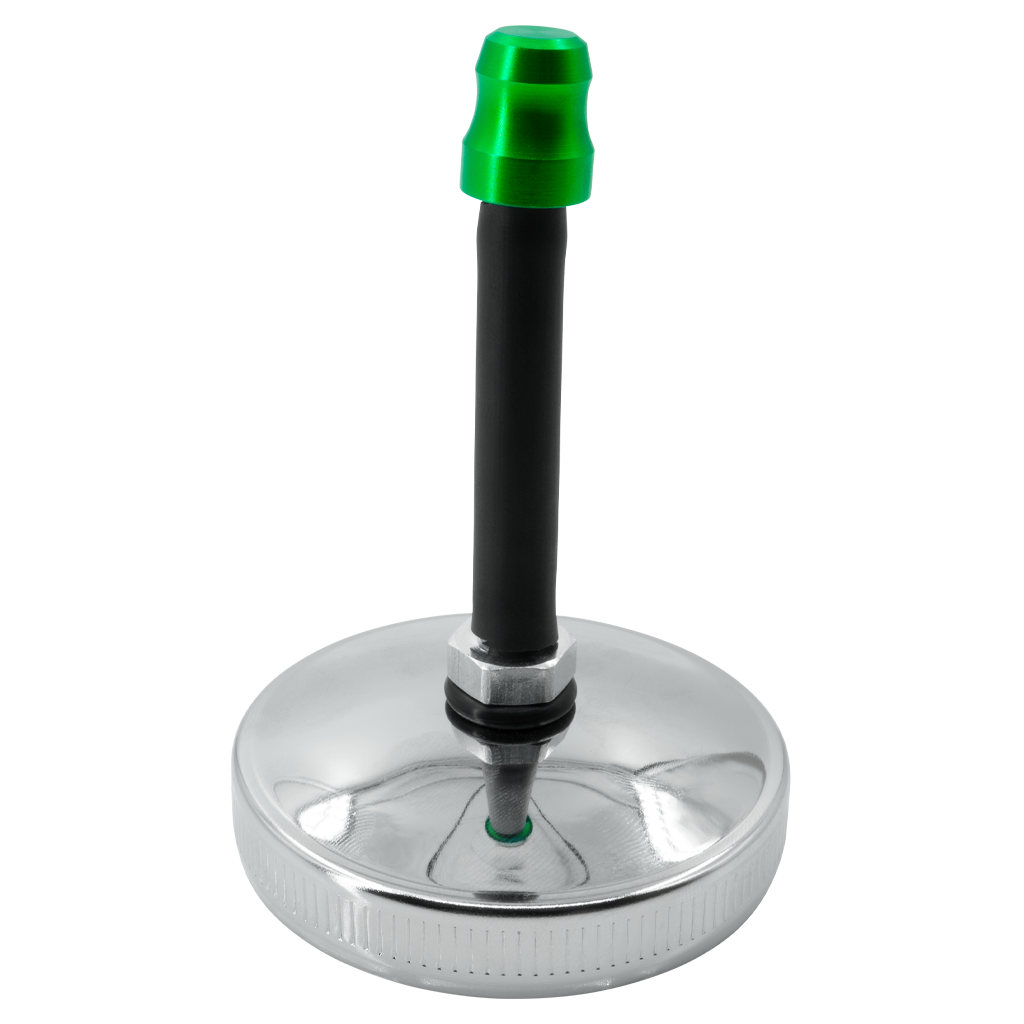 SH Tankdeckel mit Entlüftungs-Ventil, 40mm, chrom, für Simson - Grün