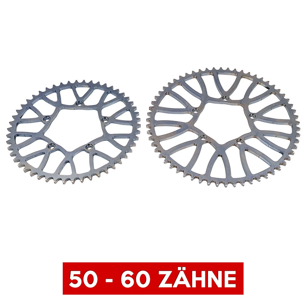 SH Hinteres Kettenrad/Kettenritzel für Simson MS50-Kettenradträger / CNC-Mitnehmer - 54 Zähne