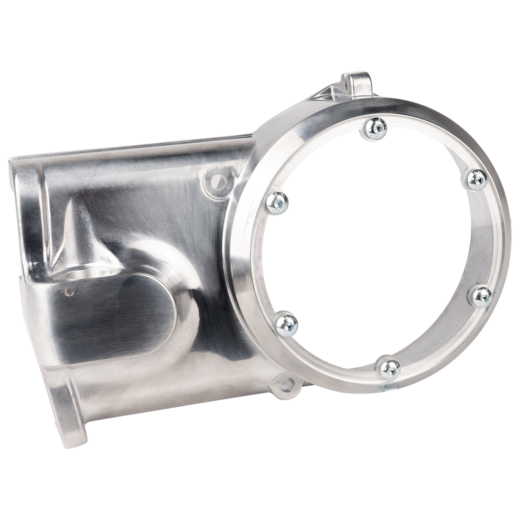 Lichtmaschinendeckel "Limadeckel", mit Sichtfenster, poliert, Senkkopf, für Simson