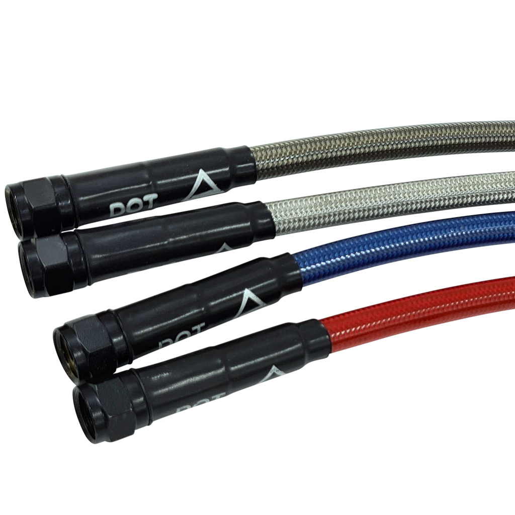 Stahlflex Bremsleitung TÜV geprüft DOT gekennzeichnet - Carbon/85cm