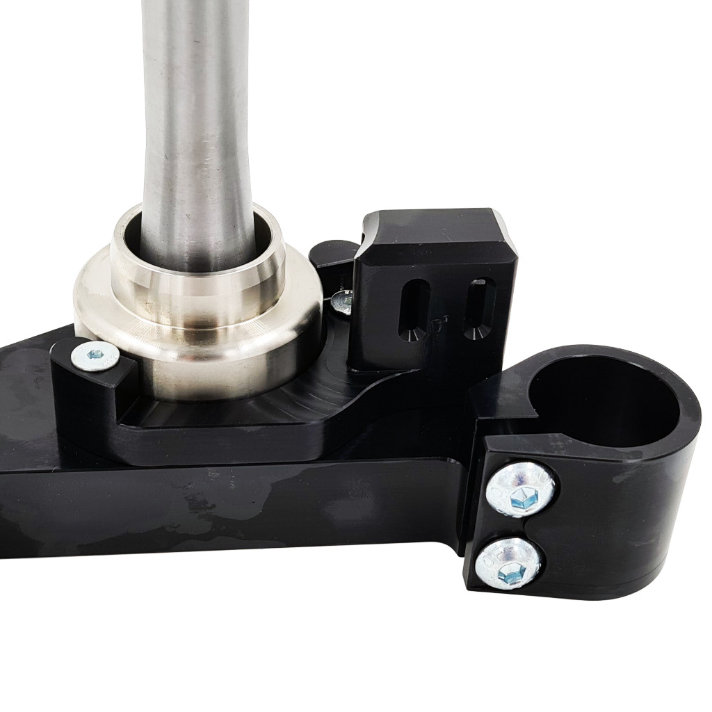 SH CNC Gabelbrücke Gen2, für Simson S51 S70 - Schwarz, Lenkanschlag mit Schlosskasten SH CNC Gabelbrücke Gen2, für Simson S51 S70 - Schwarz, Lenkanschlag mit Schlosskasten
