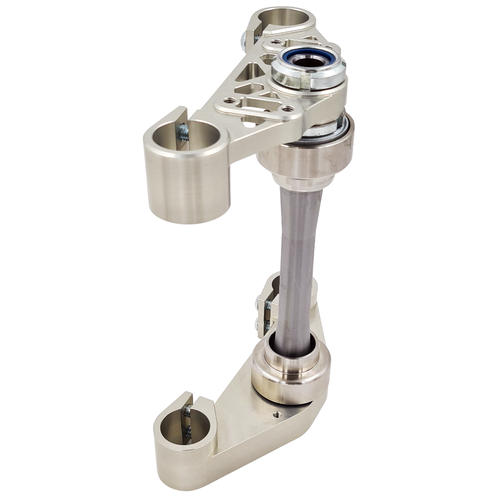 SH CNC Gabelbrücke Gen2, für Simson S51 S70 - Silber, Lenkanschlag mit Schlosskasten SH CNC Gabelbrücke Gen2, für Simson S51 S70 - Silber, Lenkanschlag mit Schlosskasten