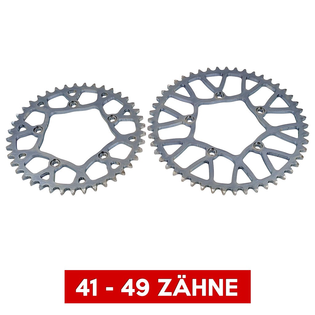 SH Hinteres Kettenrad/Kettenritzel für Simson MS50-Kettenradträger / CNC-Mitnehmer - 45 Zähne