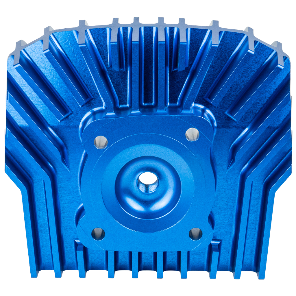 CNC Zylinderkopf für Honda MTX, Big Bore 130 - Standard MTX130, Blau eloxiert