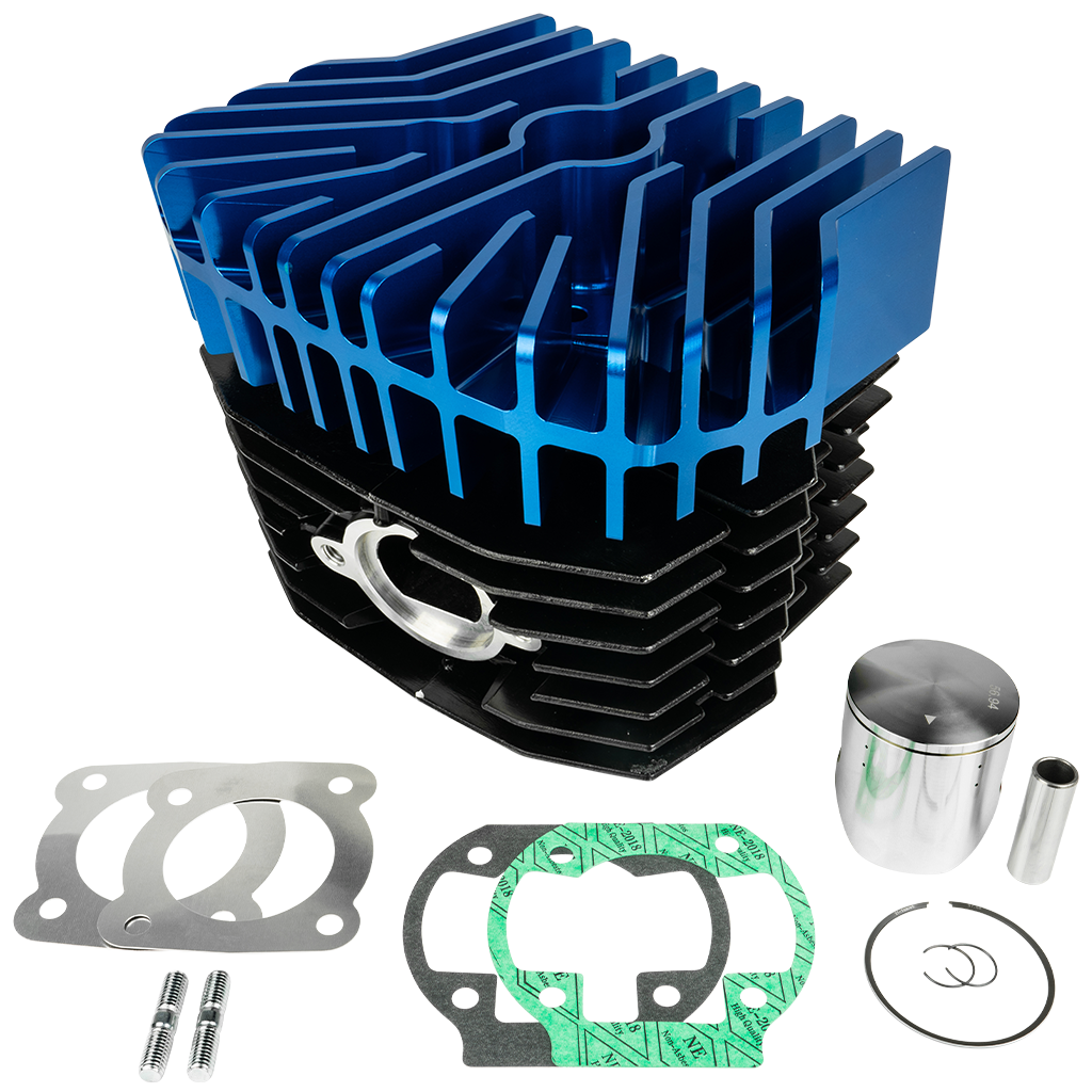 ZTX 130 Zylinderkit MTX BB4, Basis: Schwarz - Zylinderkopf: Blau eloxiert