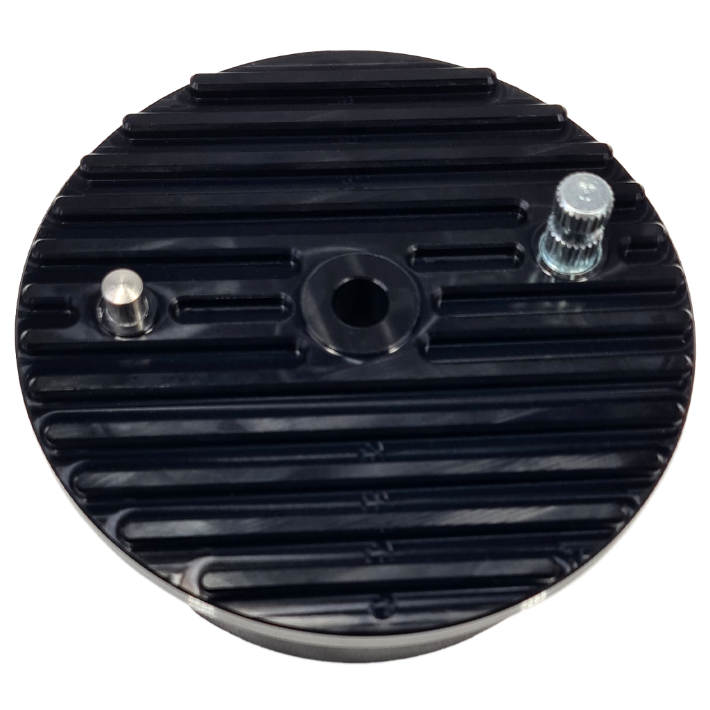 CNC Bremsschild hinten, verstärkt, eloxiert, inkl. Bremssystem - Schwarz