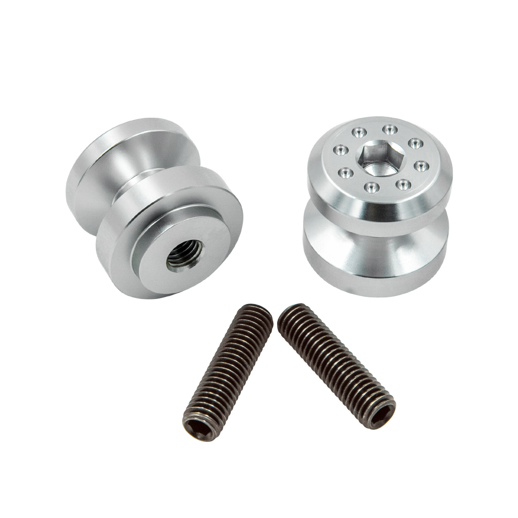 Elox Paar Ständeraufnahme / Prismabuchse M8 ISK Innensechskant Racingadapter - Silber