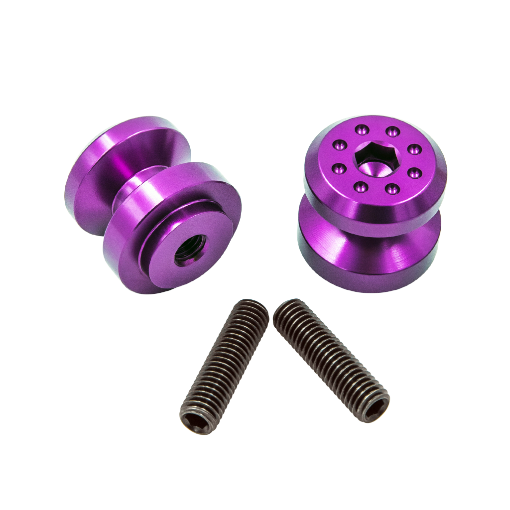 Elox Paar Ständeraufnahme / Prismabuchse M8 ISK Innensechskant Racingadapter - Violett