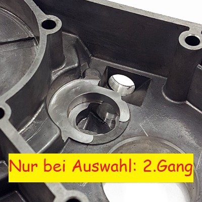 Gehäusebearbeitung - Ausfräsen für Simson Racing-Getriebe - Getriebe mit 2. Gang