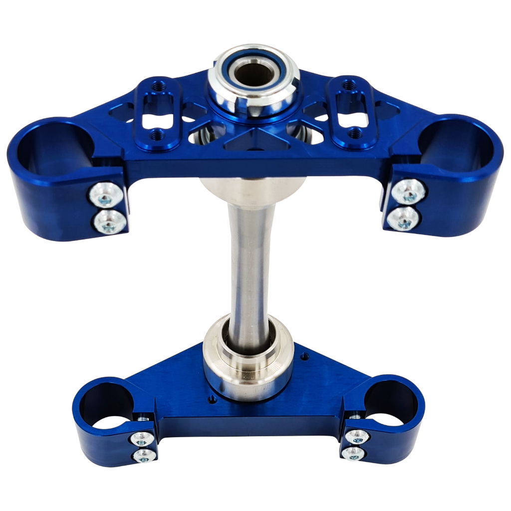 SH CNC Gabelbrücke Gen2, für Simson S51 S70 - Blau, Lenkanschlag mit Schlosskasten SH CNC Gabelbrücke Gen2, für Simson S51 S70 - Blau, Lenkanschlag mit Schlosskasten