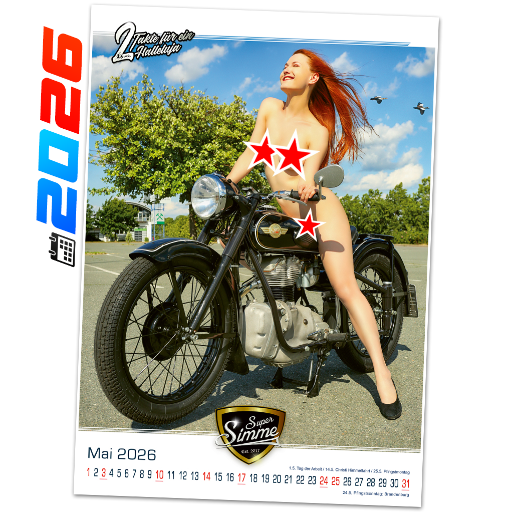 A3 Erotik Simson-Kalender 2026 "Super Simme"