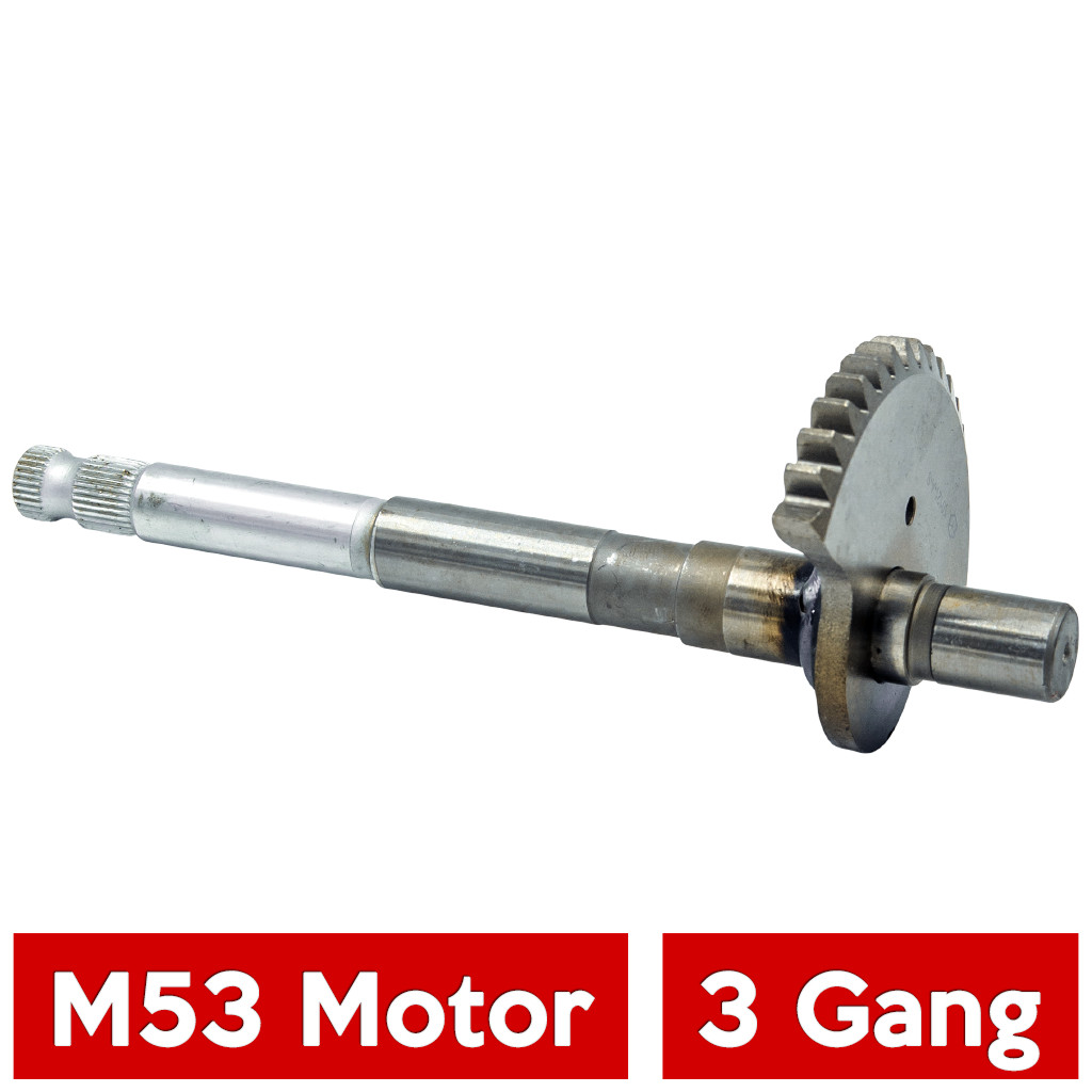 Kickstarterwelle mit Zahnsegment - 3 Gang Simson M53 Motor