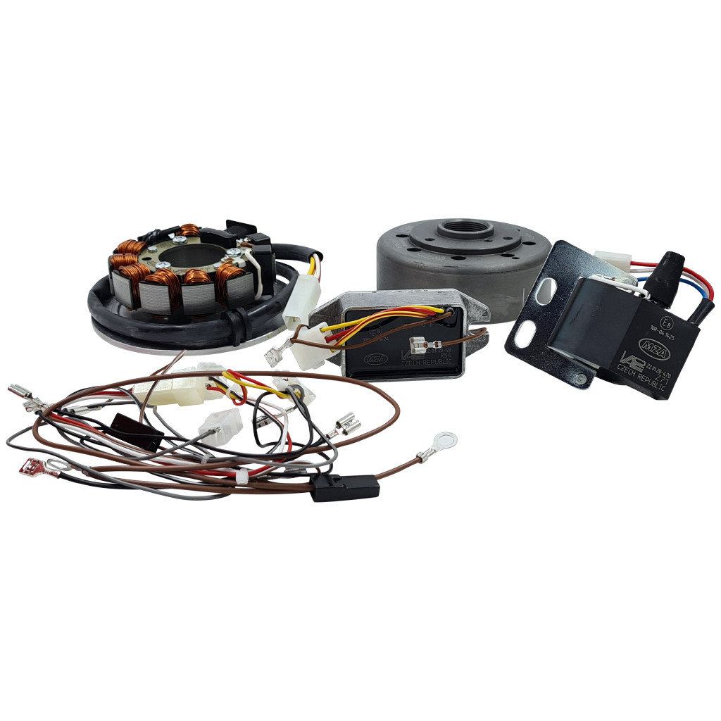 VAPE 12V Zündung für Simson, Basis Set, mit Kabelbaum, Magnete vergossen