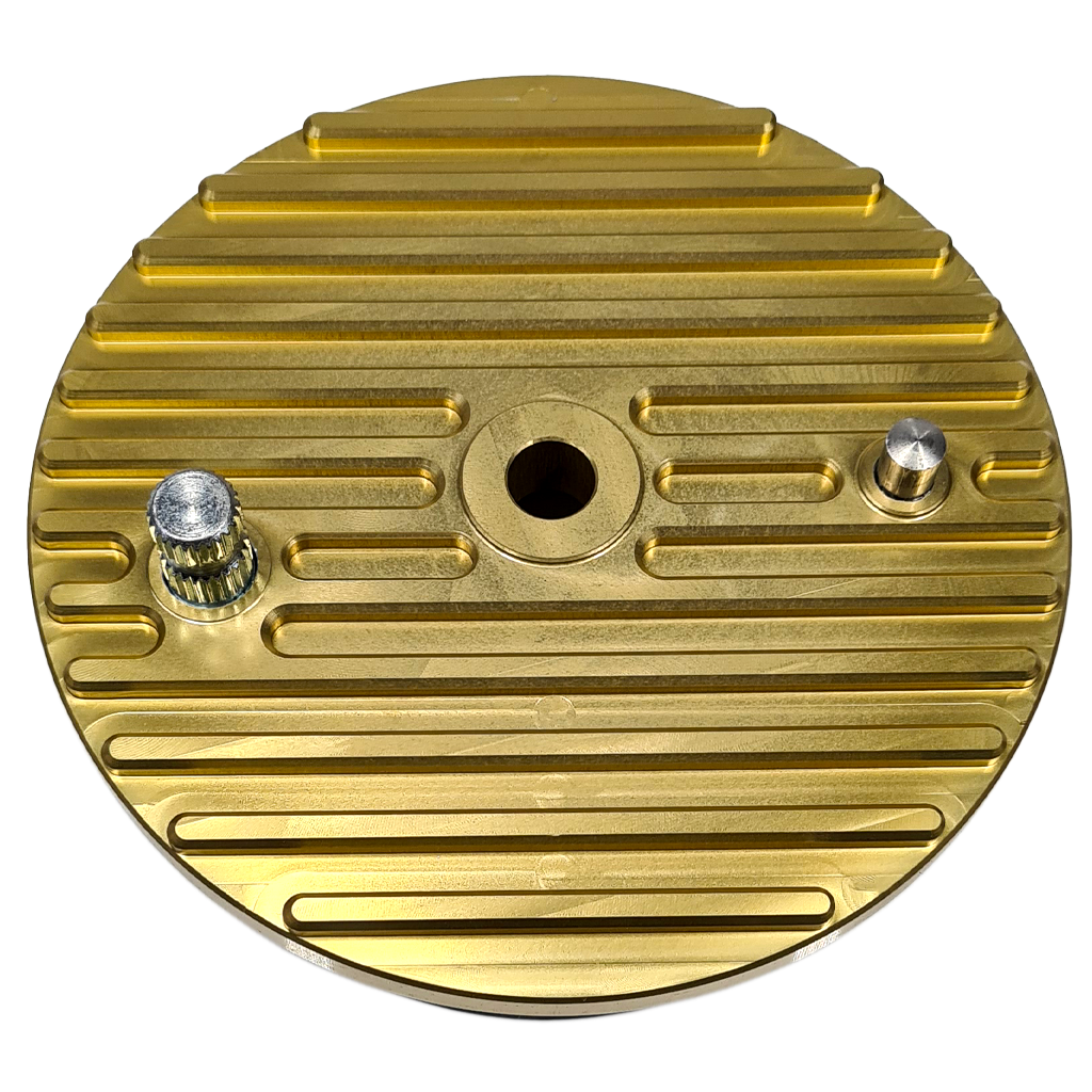 CNC Bremsschild hinten, verstärkt, eloxiert, inkl. Bremssystem - Gold