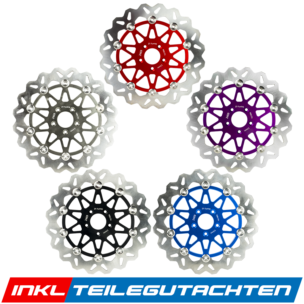 ZT Racing Bremsscheibe "Wave" 260mm, 2-teilig, inkl. Teilegutachten