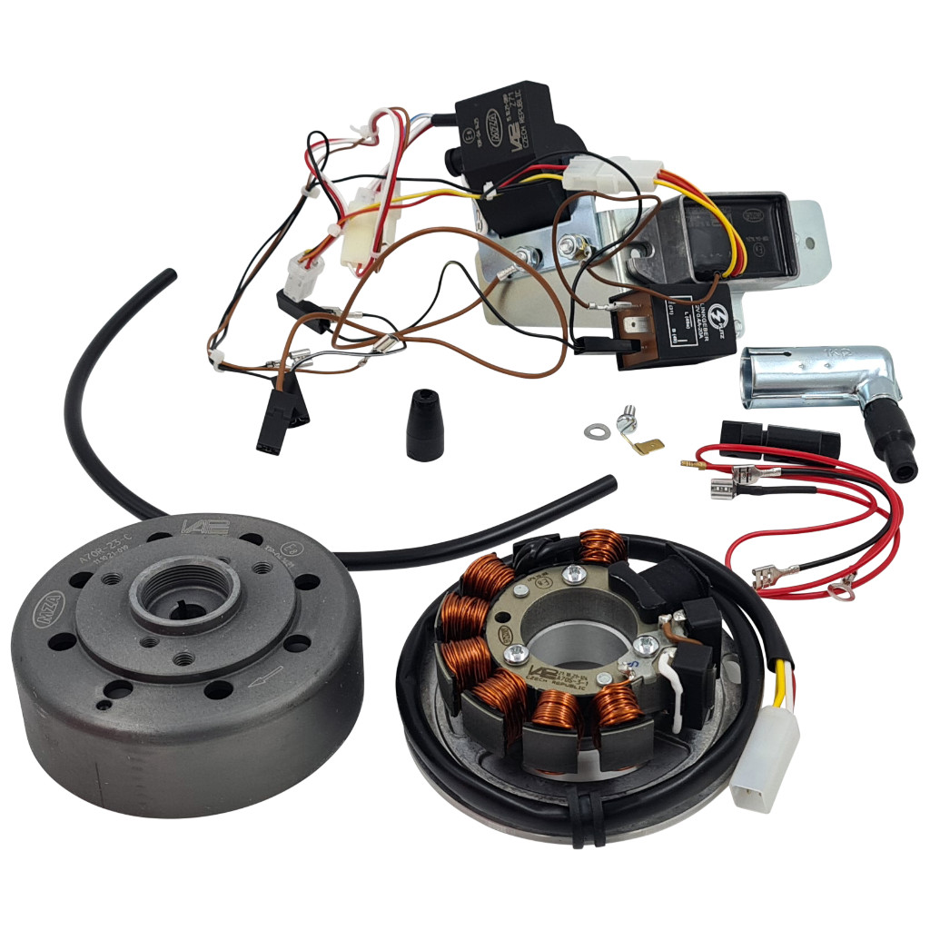 VAPE Zündung 12V Umrüstset für Simson KR51/1 KR51/2 (70-3, mit Kleinteilen, Magnete vergossen)