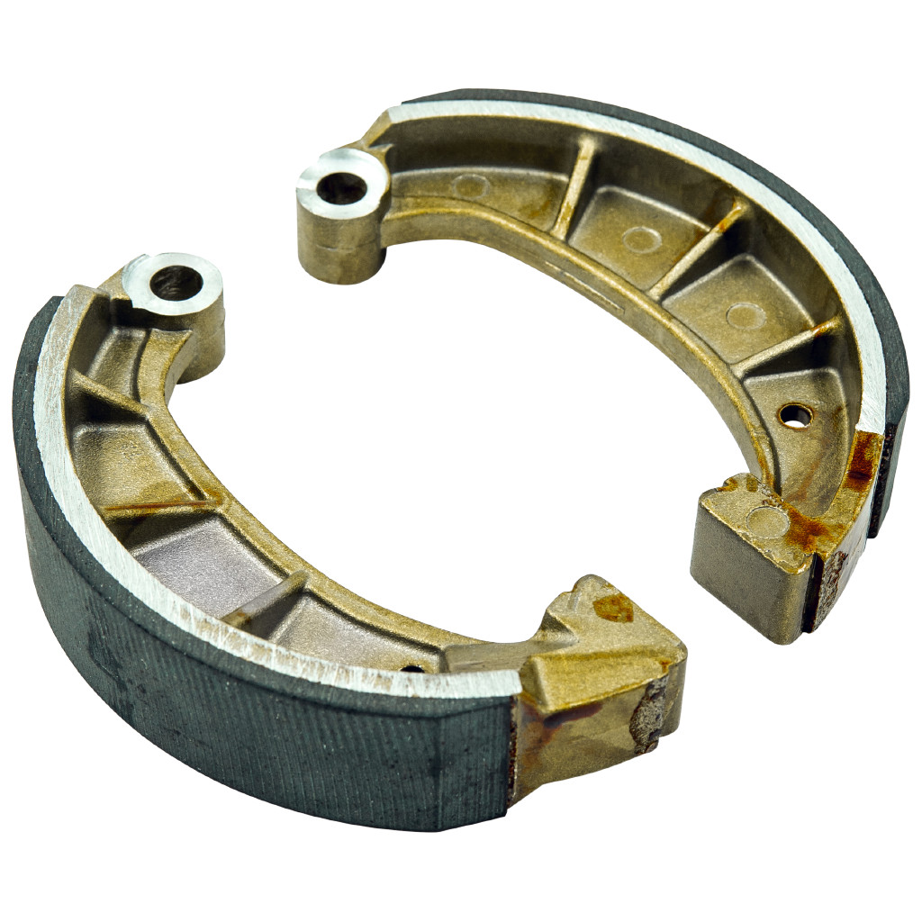 SH EBC Bremsbacken 124mm mit Abstützung, Bremsbeläge für Simson-Trommelbremse