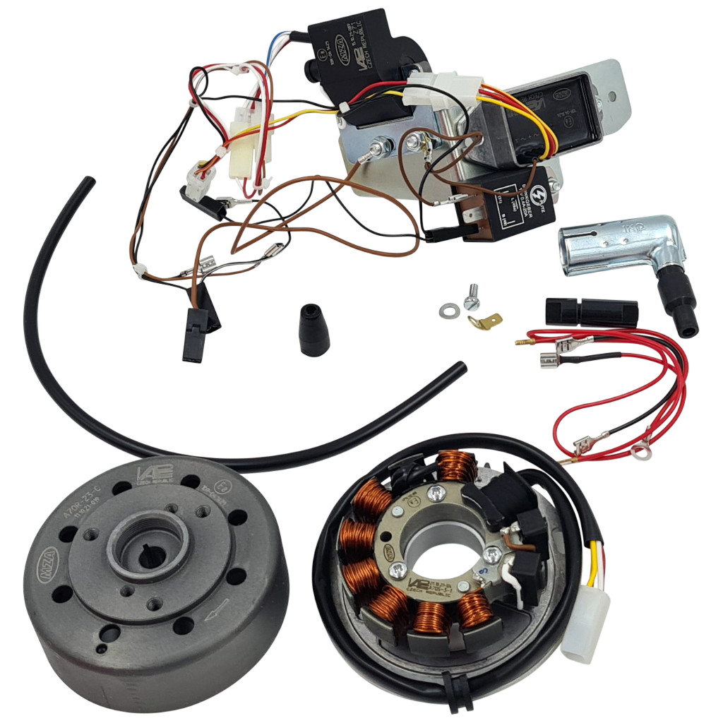 VAPE Zündung 12V Umrüstset für Simson KR51/1 KR51/2 (70-3, mit Kleinteilen, Magnete vergossen)