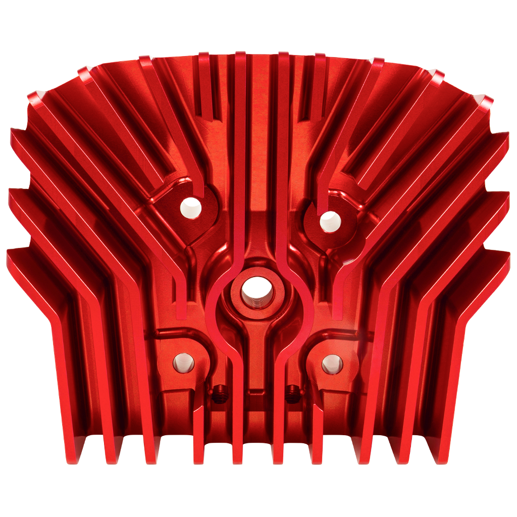 CNC Zylinderkopf für Honda MTX, Big Bore 130 - ZTX 130, Rot eloxiert