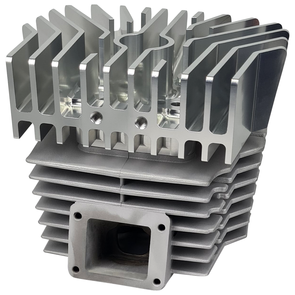 CNC Zylinderkopf für Honda MTX, Big Bore 130 - Rohzustand, Farblos eloxiert