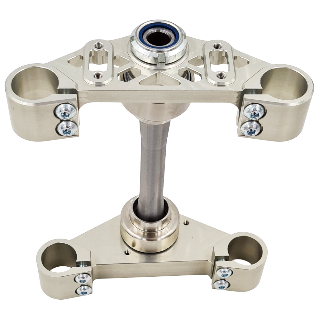SH CNC Gabelbrücke Gen2, für Simson S51 S70 - Silber, Lenkanschlag mit Schlosskasten SH CNC Gabelbrücke Gen2, für Simson S51 S70 - Silber, Lenkanschlag mit Schlosskasten