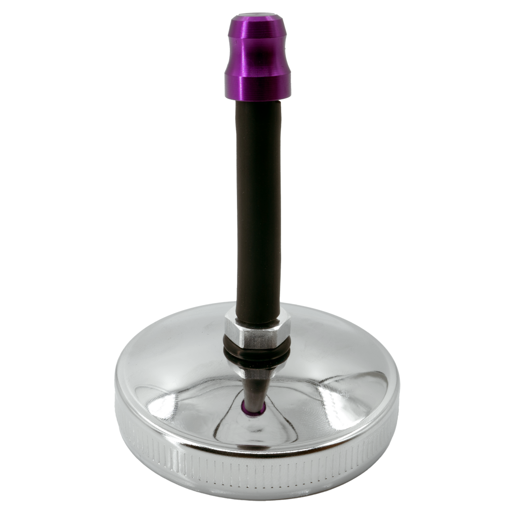 SH Tankdeckel für Simson, mit Entlüftungs-Ventil ("Tankentlüftung"), 40mm, chrom - Violett